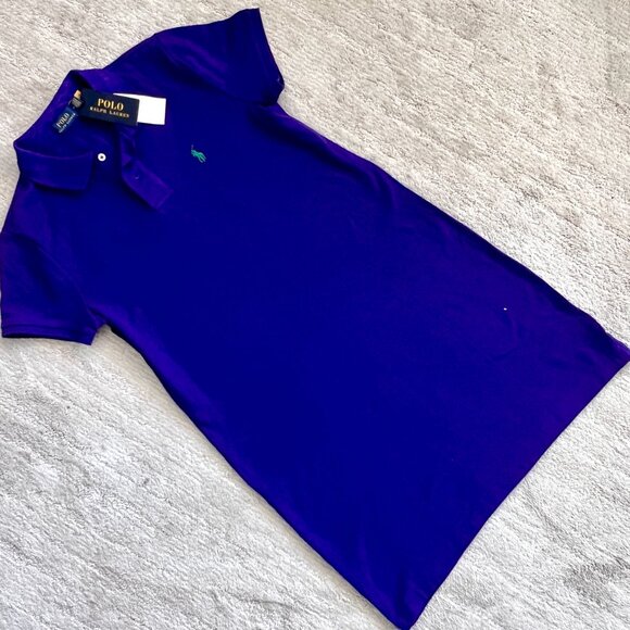 NWT Polo Purple Shirt Dress - Size Medium - Ralph Lauren - Picture 1 of 10